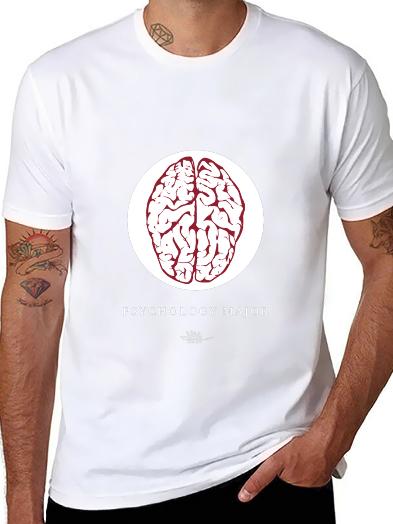 Psychology Major T-Shirt - Brain Design