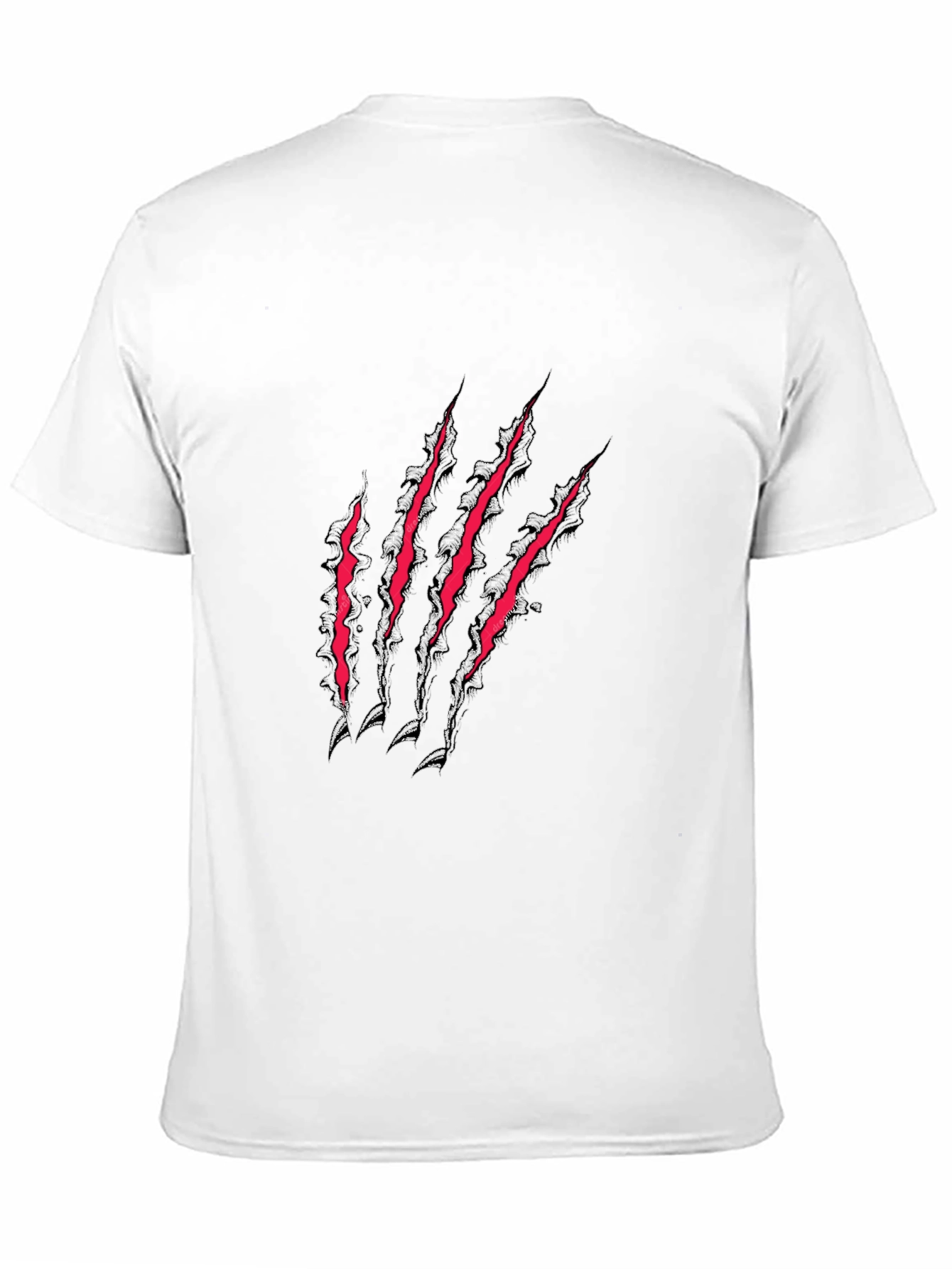 Claw Mark Graphic Tee - Edgy Black T-Shirt