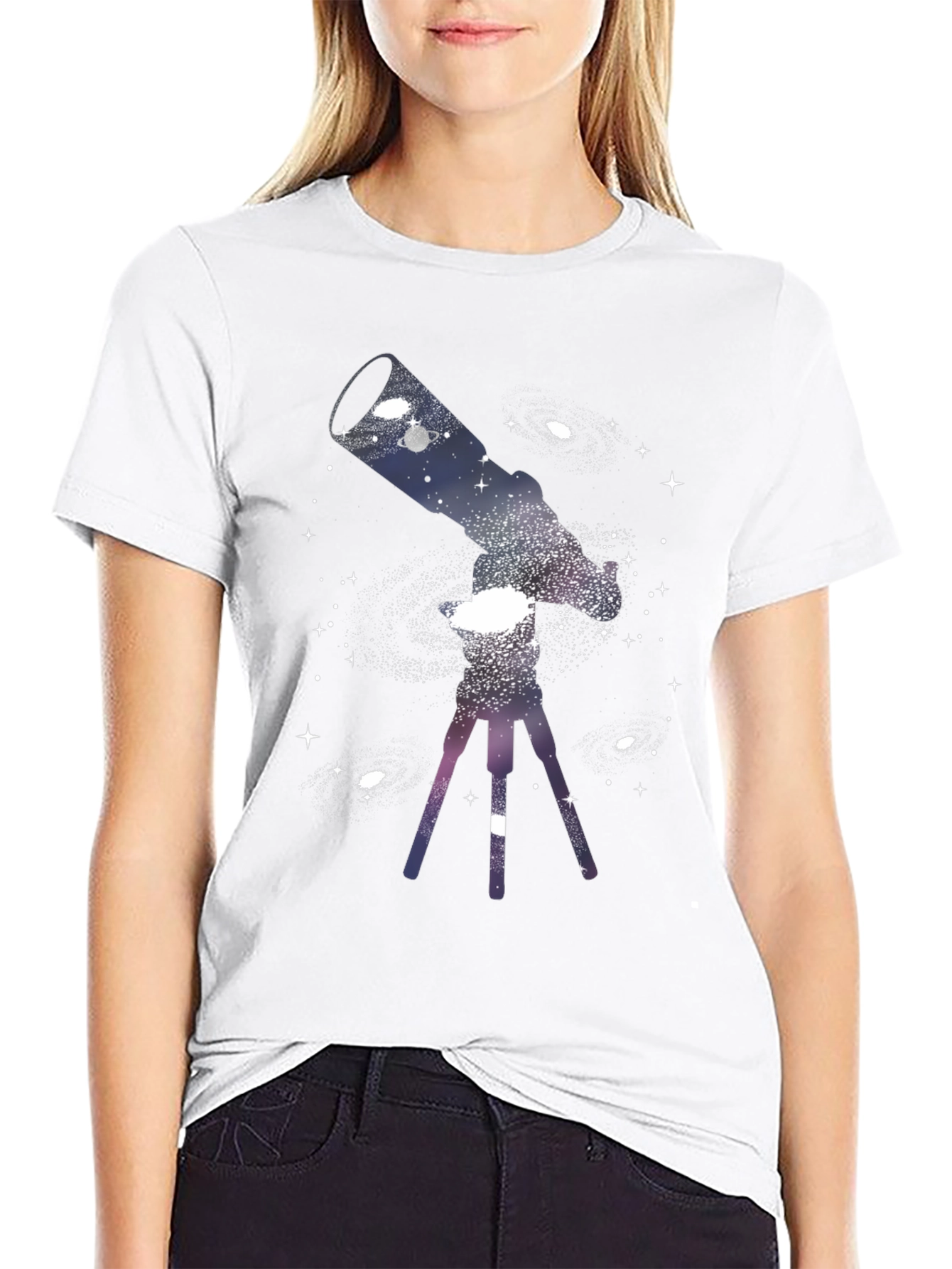 Cosmic Telescope Graphic Tee - Black