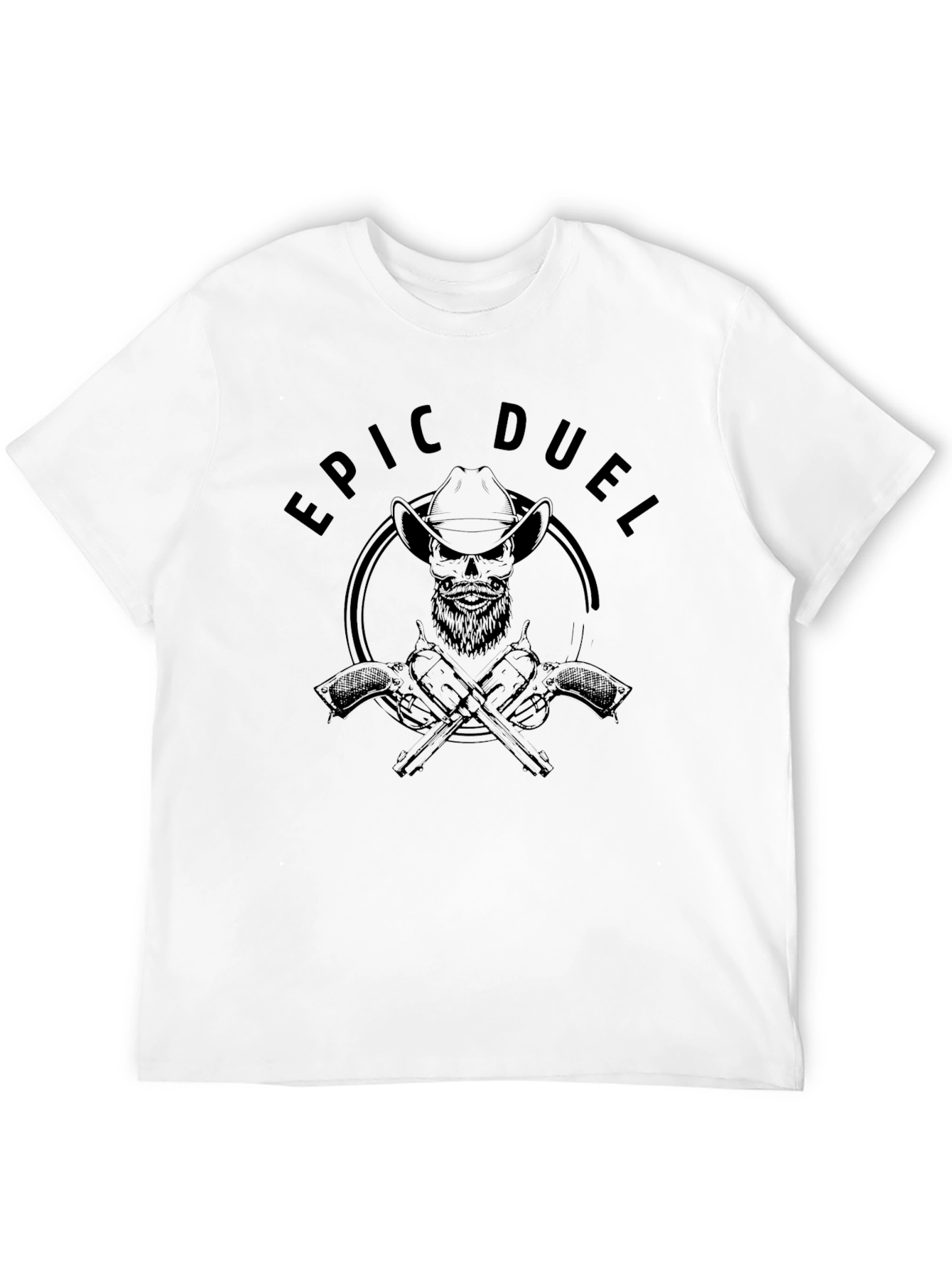 Epic Duel Cowboy Skull Graphic Tee