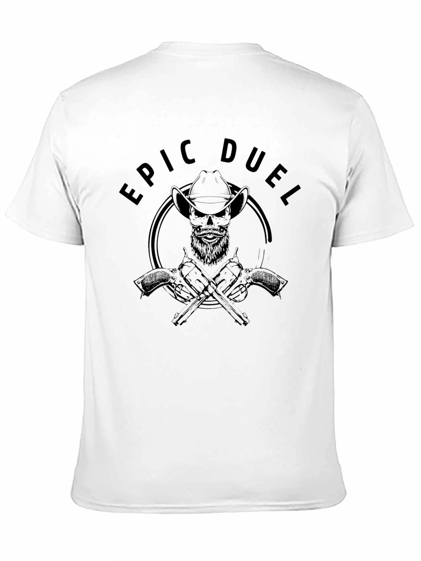 Epic Duel Cowboy Skull Graphic Tee