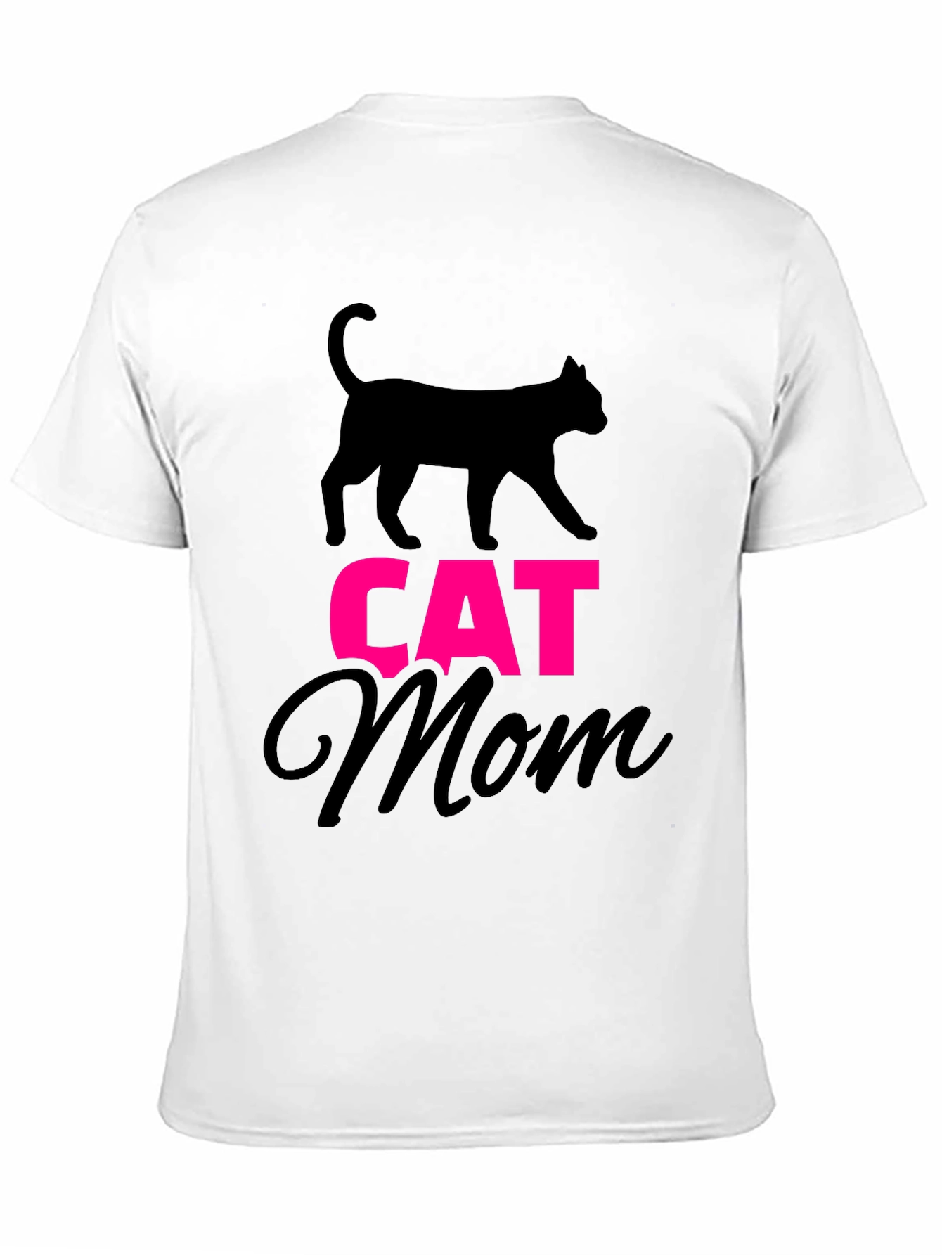 Cat Mom Graphic Tee - Black