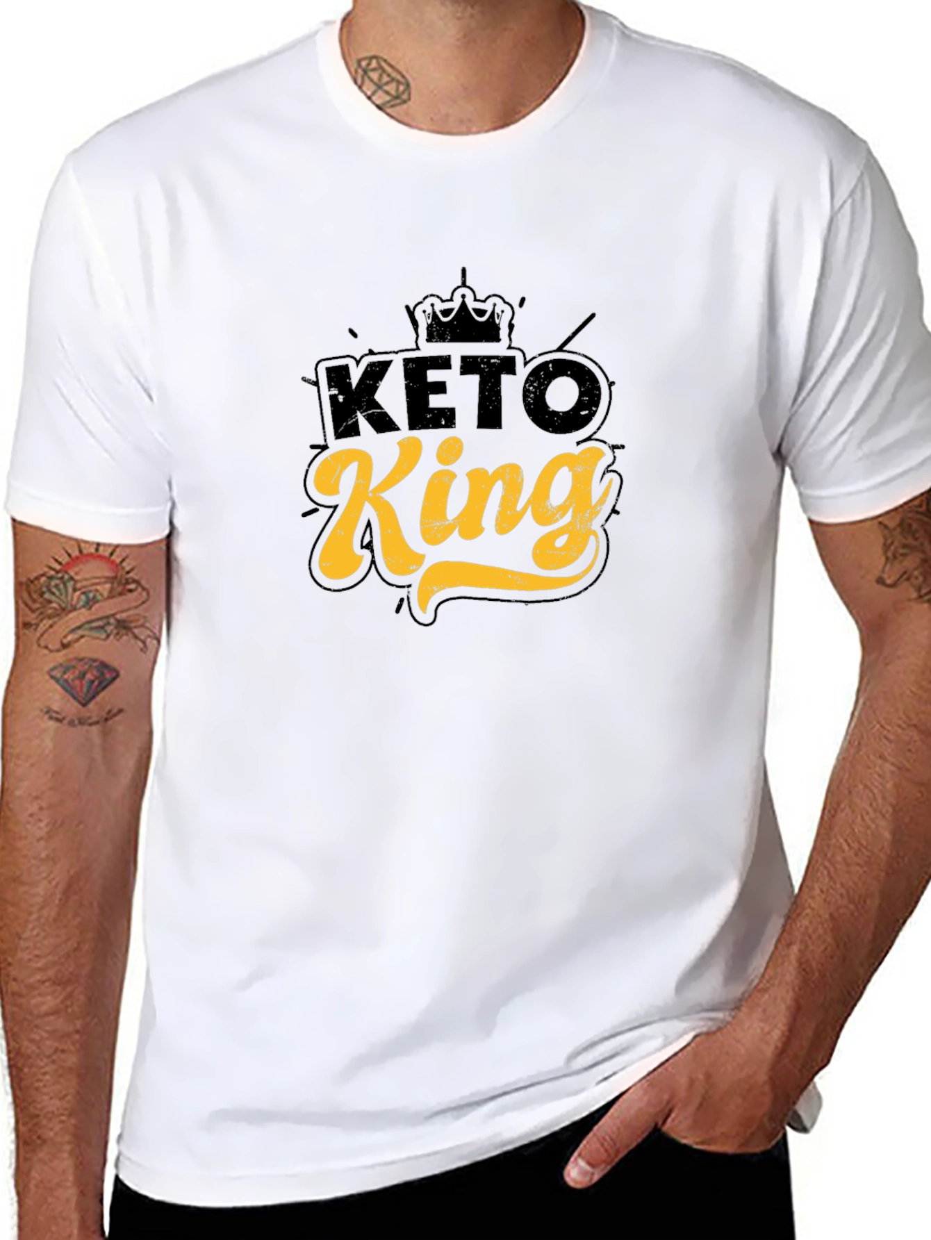 Keto King Graphic Tee - Black Casual T-Shirt