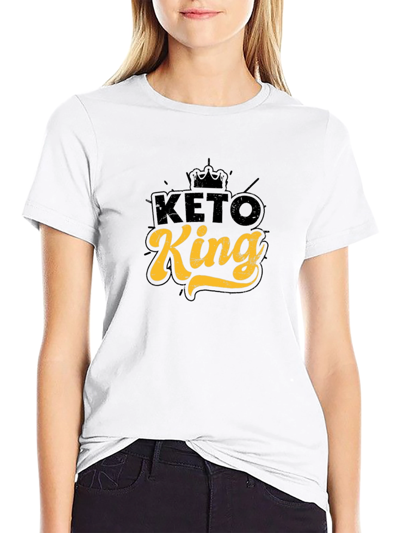 Keto King Graphic Tee - Black Casual T-Shirt