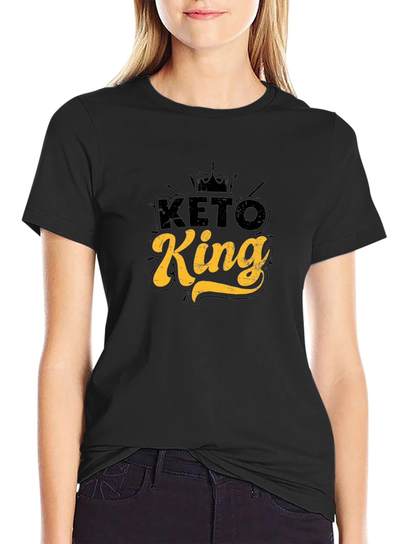 Keto King Graphic Tee - Black Casual T-Shirt