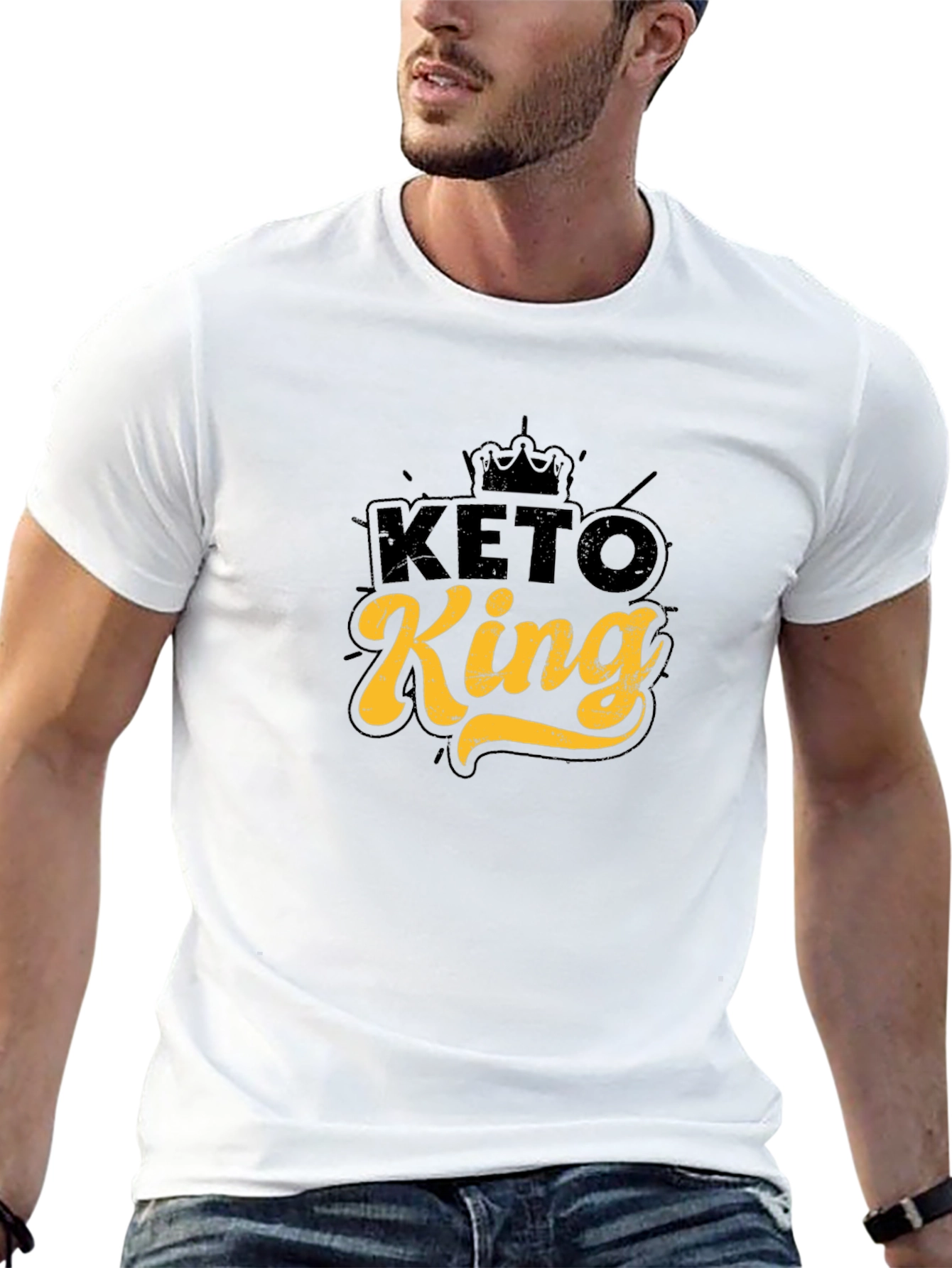 Keto King Graphic Tee - Black Casual T-Shirt
