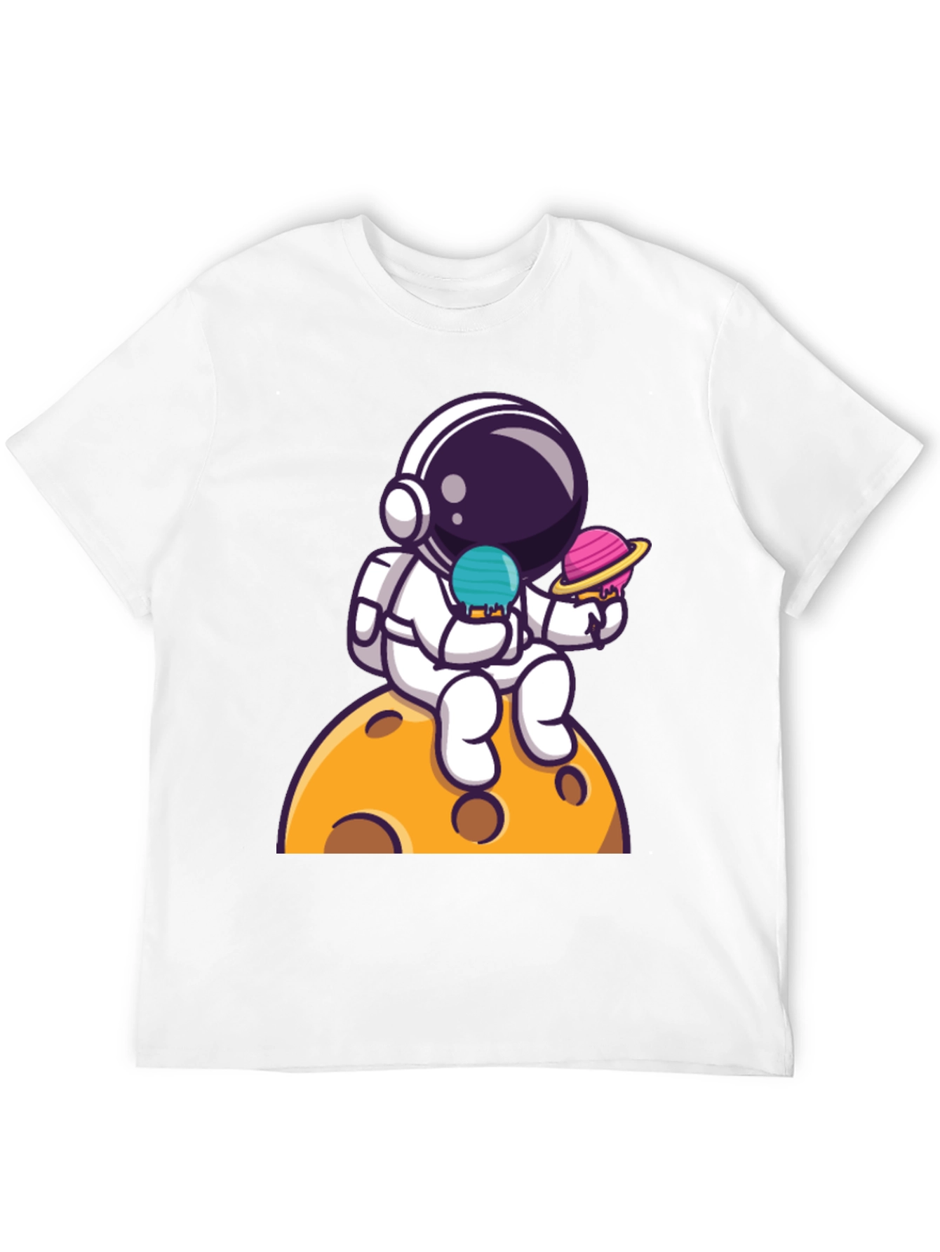 Astronaut Ice Cream Planet Graphic Tee
