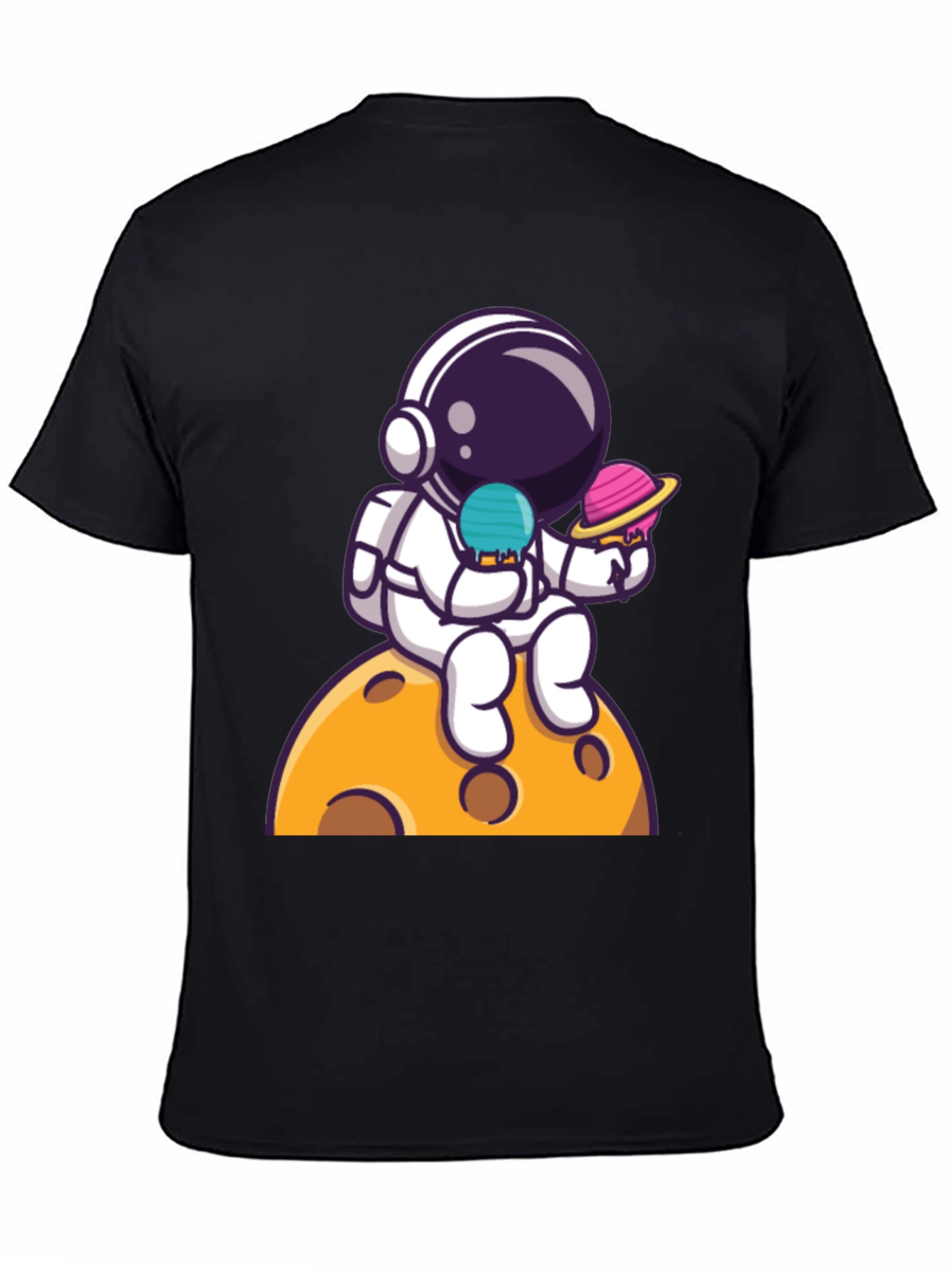 Astronaut Ice Cream Planet Graphic Tee