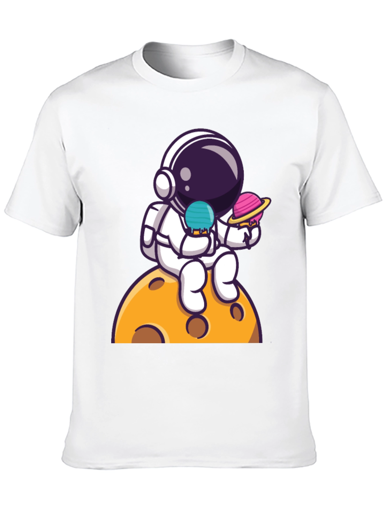 Astronaut Ice Cream Planet Graphic Tee