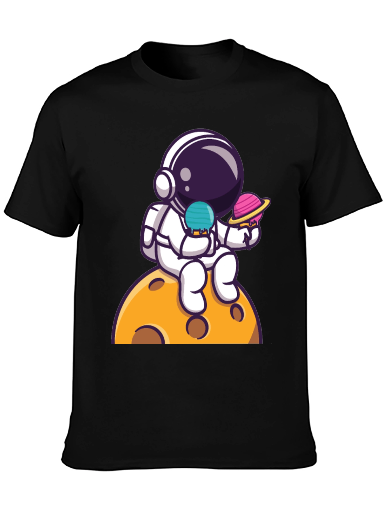 Astronaut Ice Cream Planet Graphic Tee