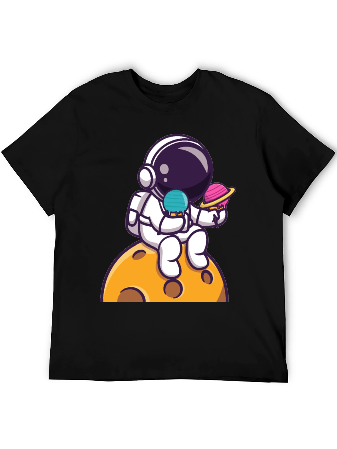 Astronaut Ice Cream Planet Graphic Tee