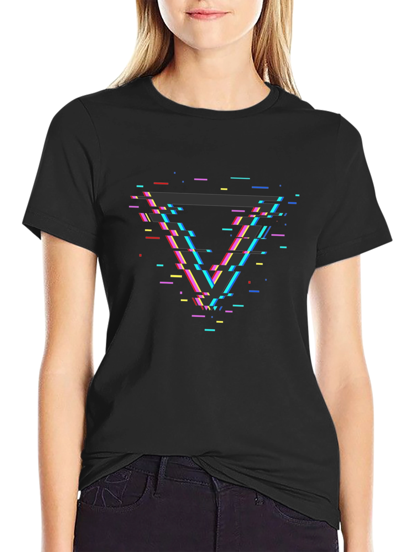 Geometric Glitch T-Shirt