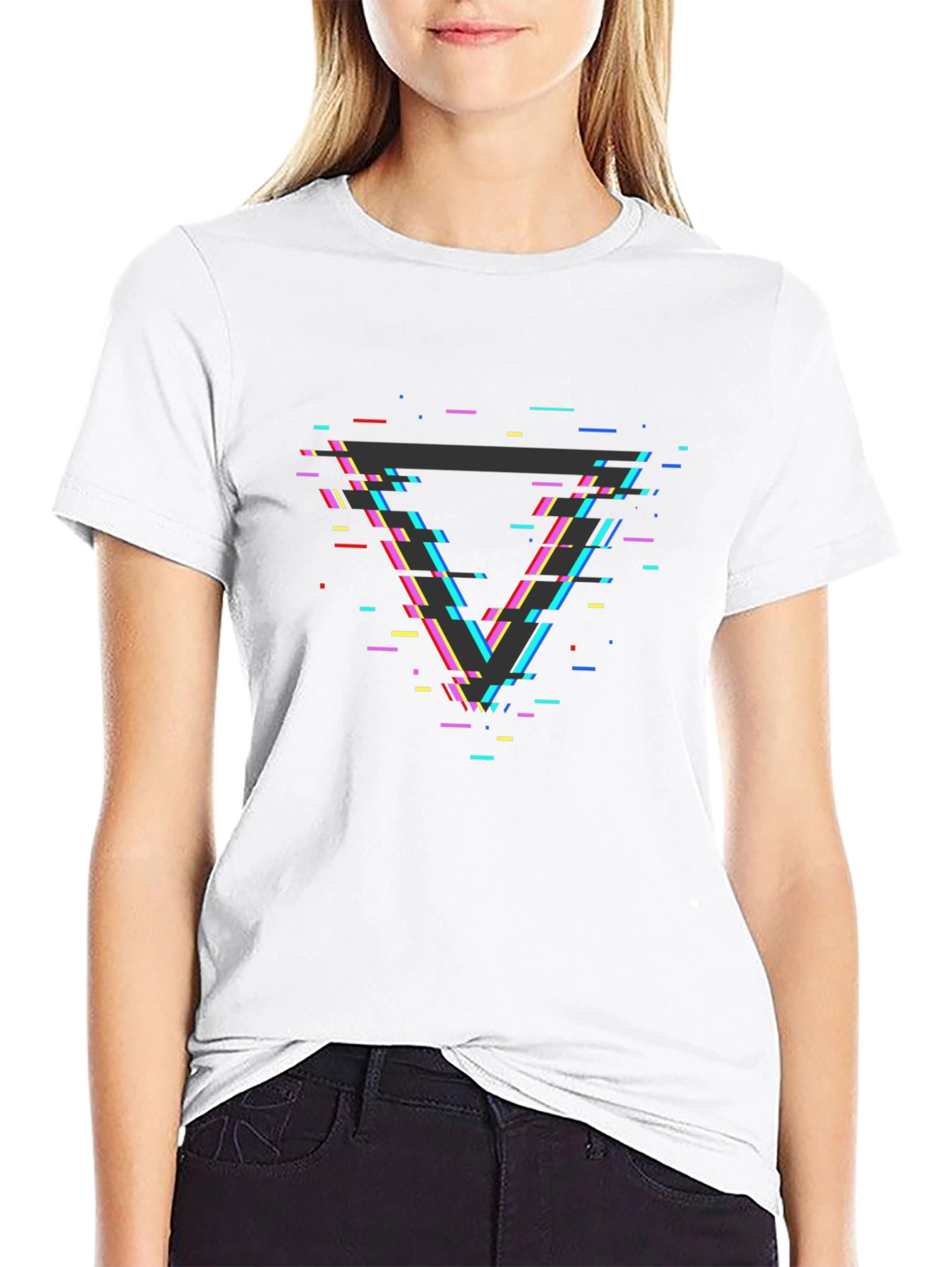 Geometric Glitch T-Shirt