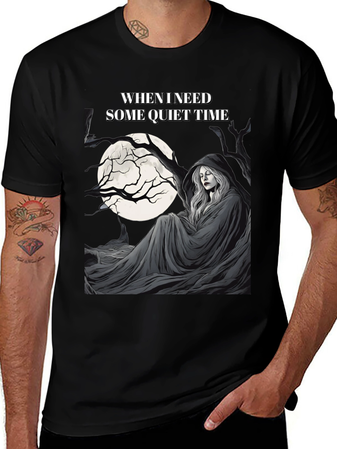 Quiet Time Graphic T-Shirt - Dark Humor Tee