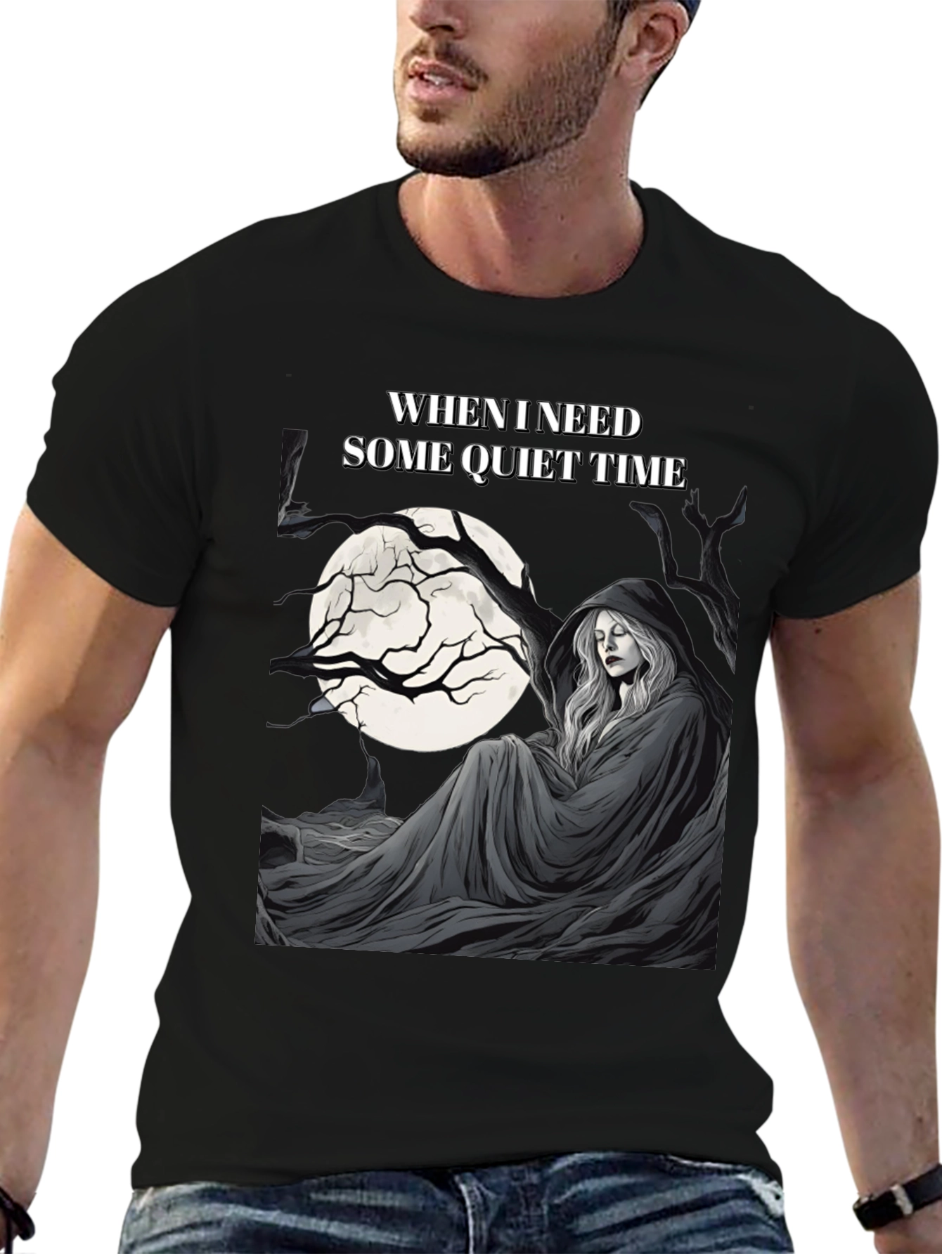 Quiet Time Graphic T-Shirt - Dark Humor Tee