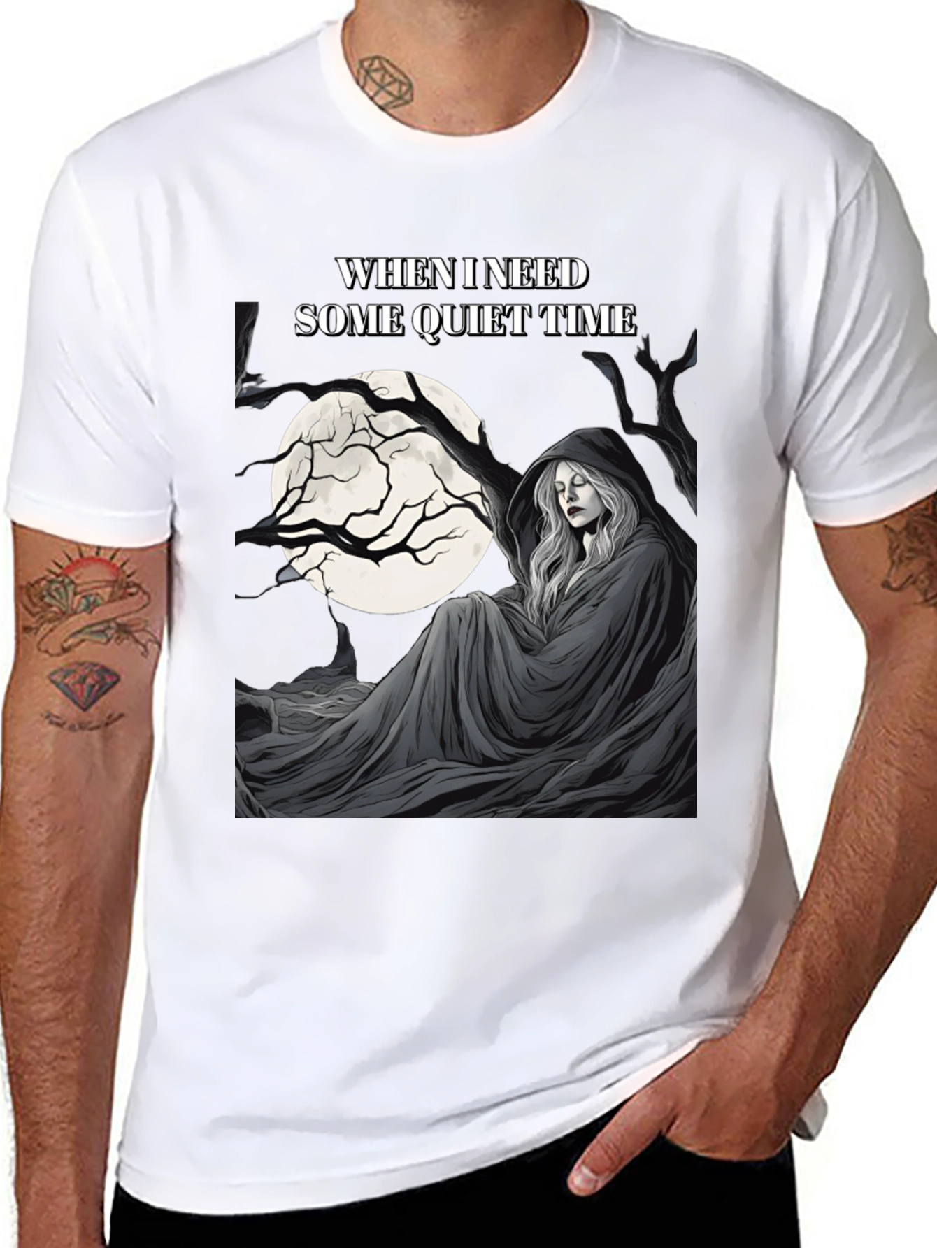 Quiet Time Graphic T-Shirt - Dark Humor Tee