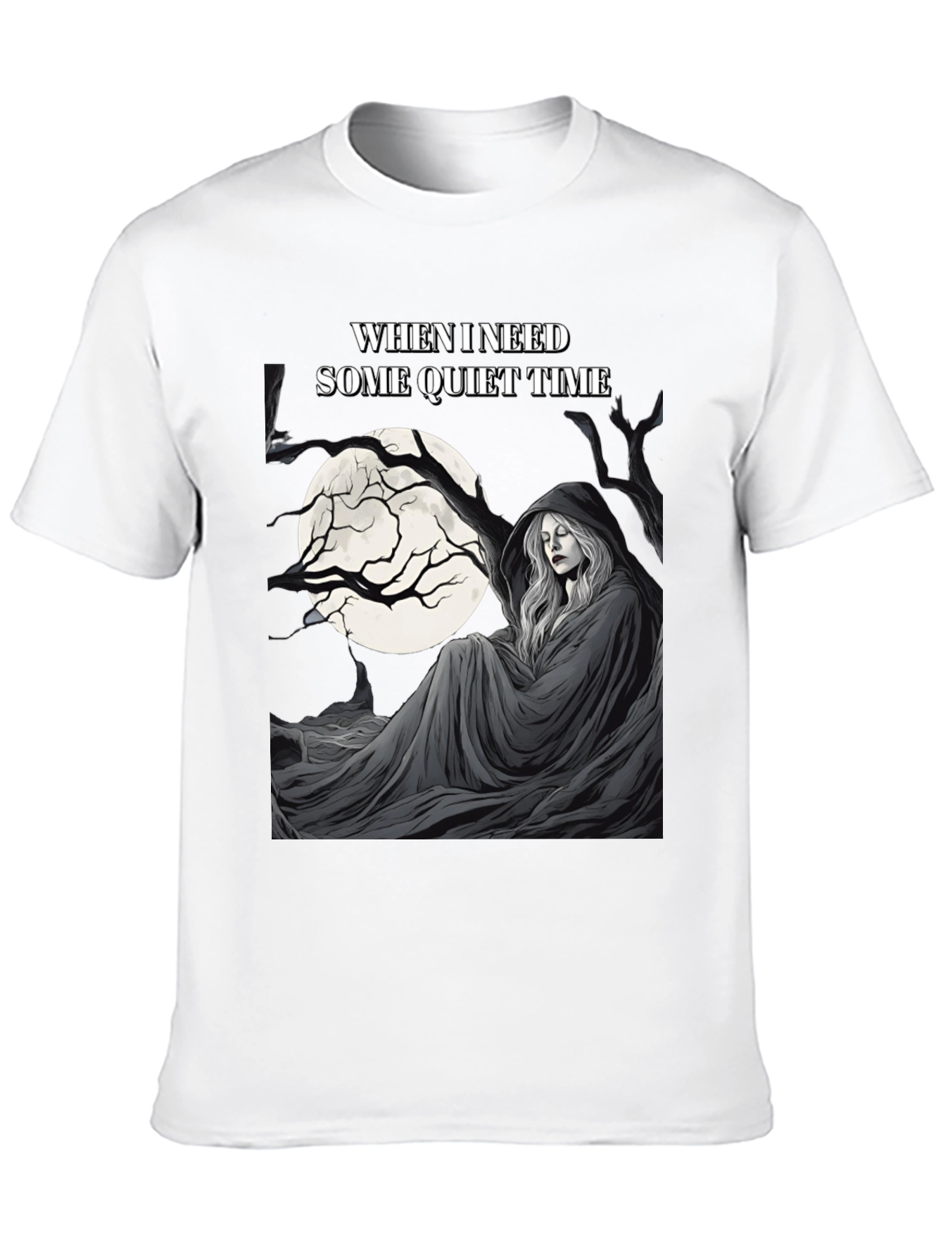 Quiet Time Graphic T-Shirt - Dark Humor Tee