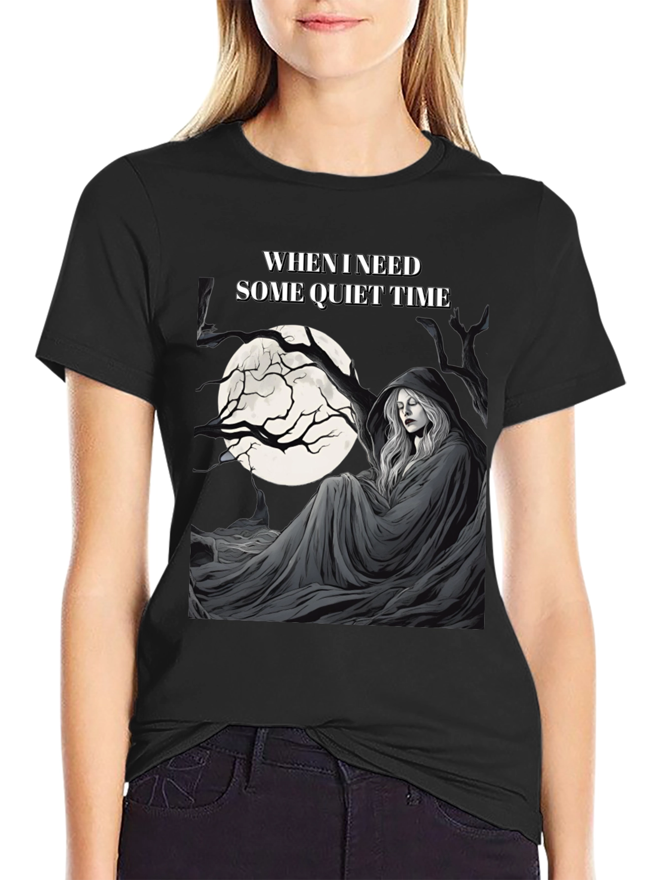 Quiet Time Graphic T-Shirt - Dark Humor Tee