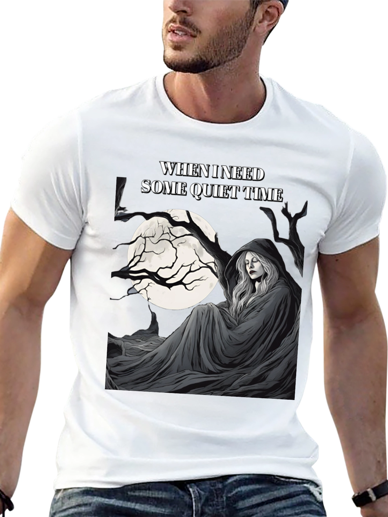 Quiet Time Graphic T-Shirt - Dark Humor Tee
