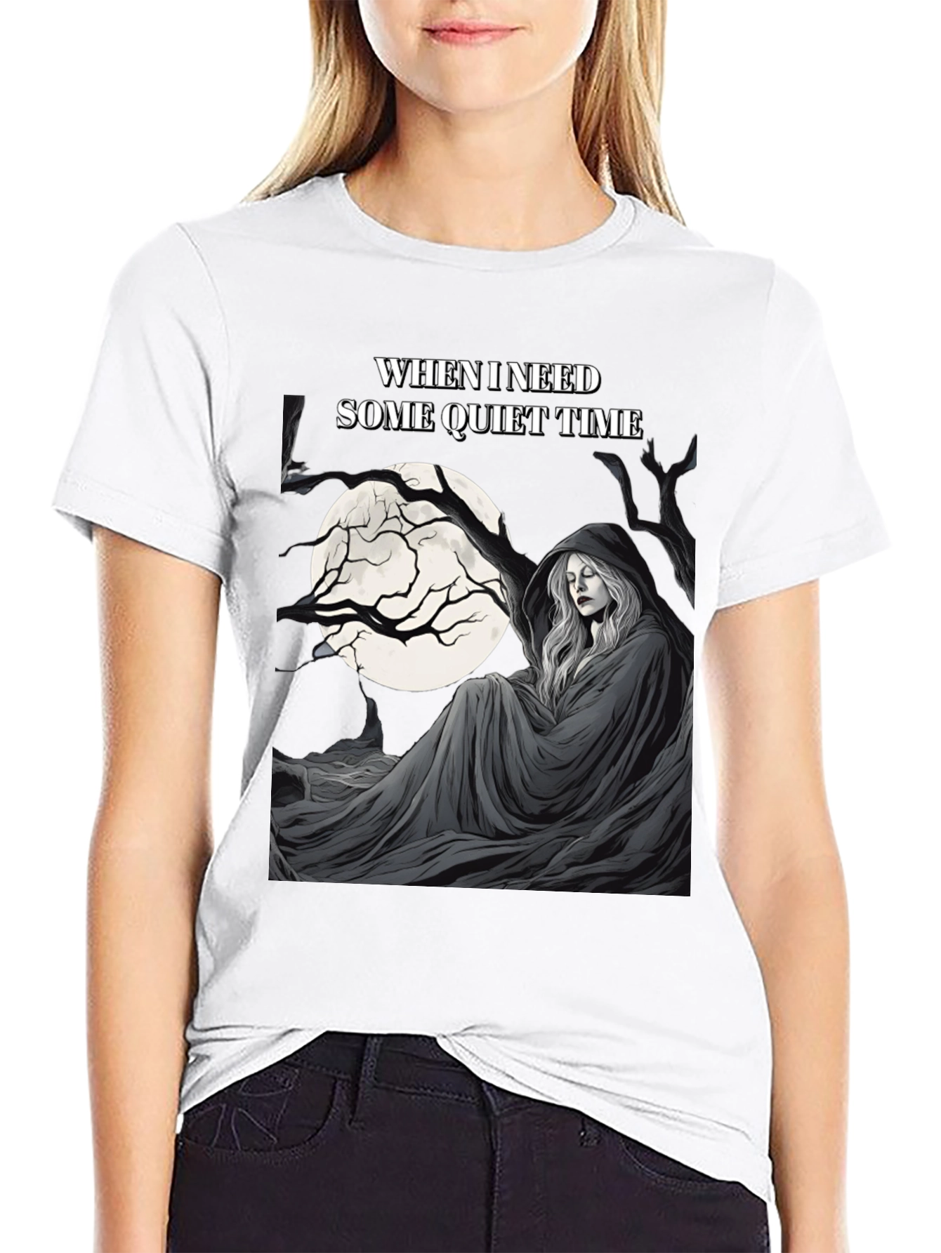 Quiet Time Graphic T-Shirt - Dark Humor Tee