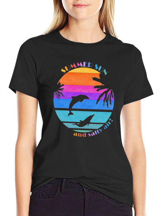 Summer Sun Dolphin Graphic Tee