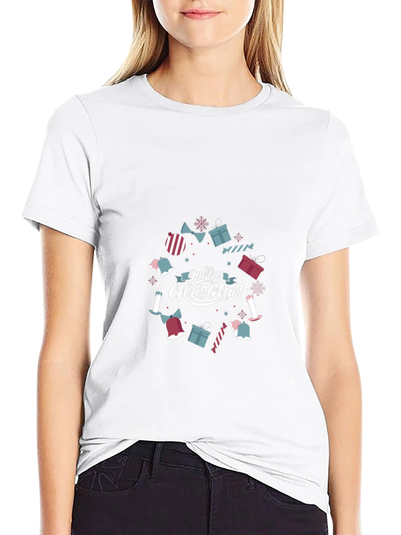 Festive Merry Christmas Graphic Tee - Holiday Style