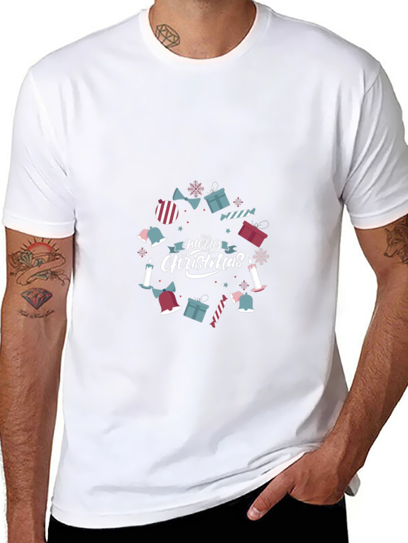 Festive Merry Christmas Graphic Tee - Holiday Style