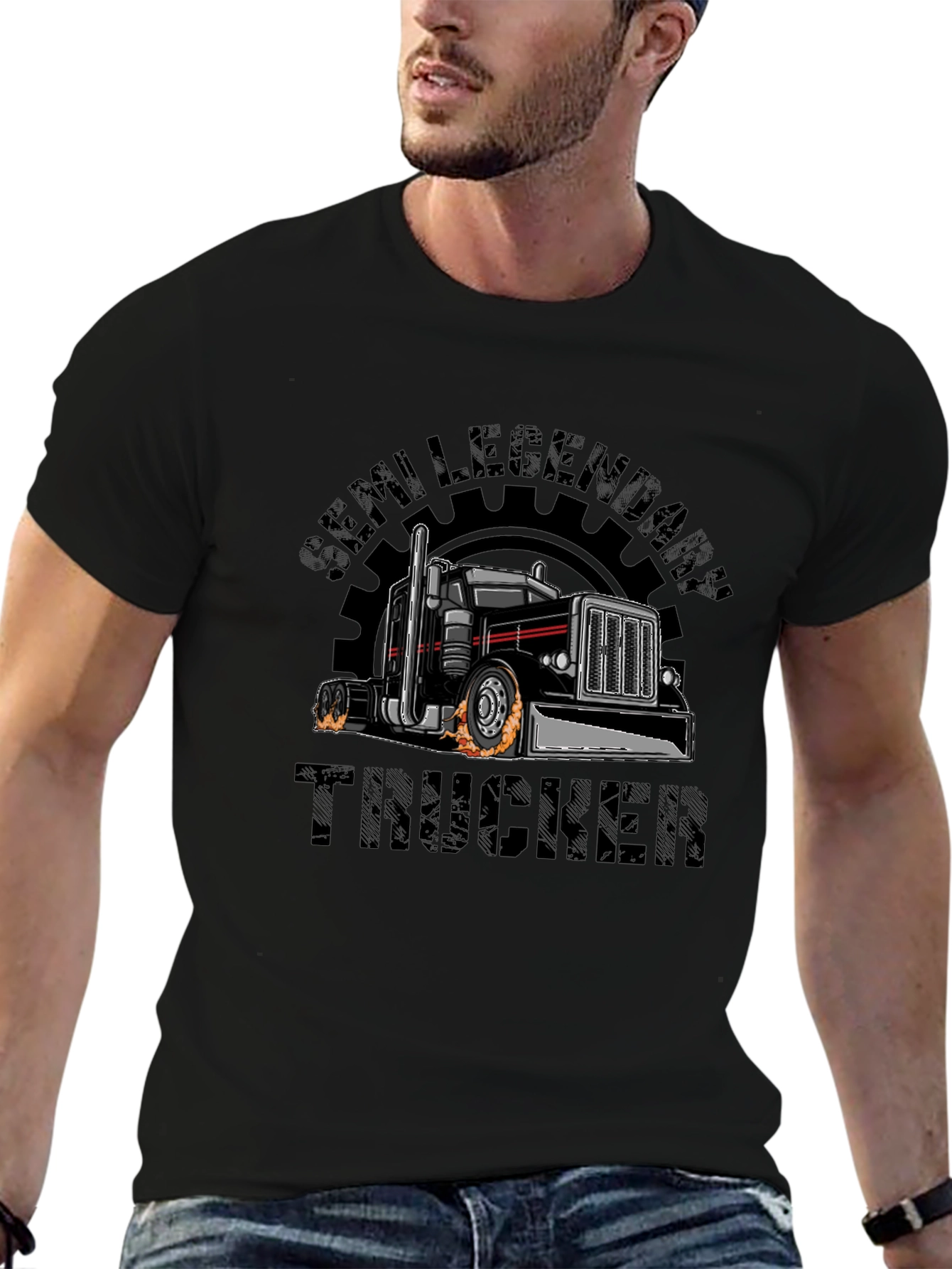 Semi Legendary Trucker Black T-Shirt