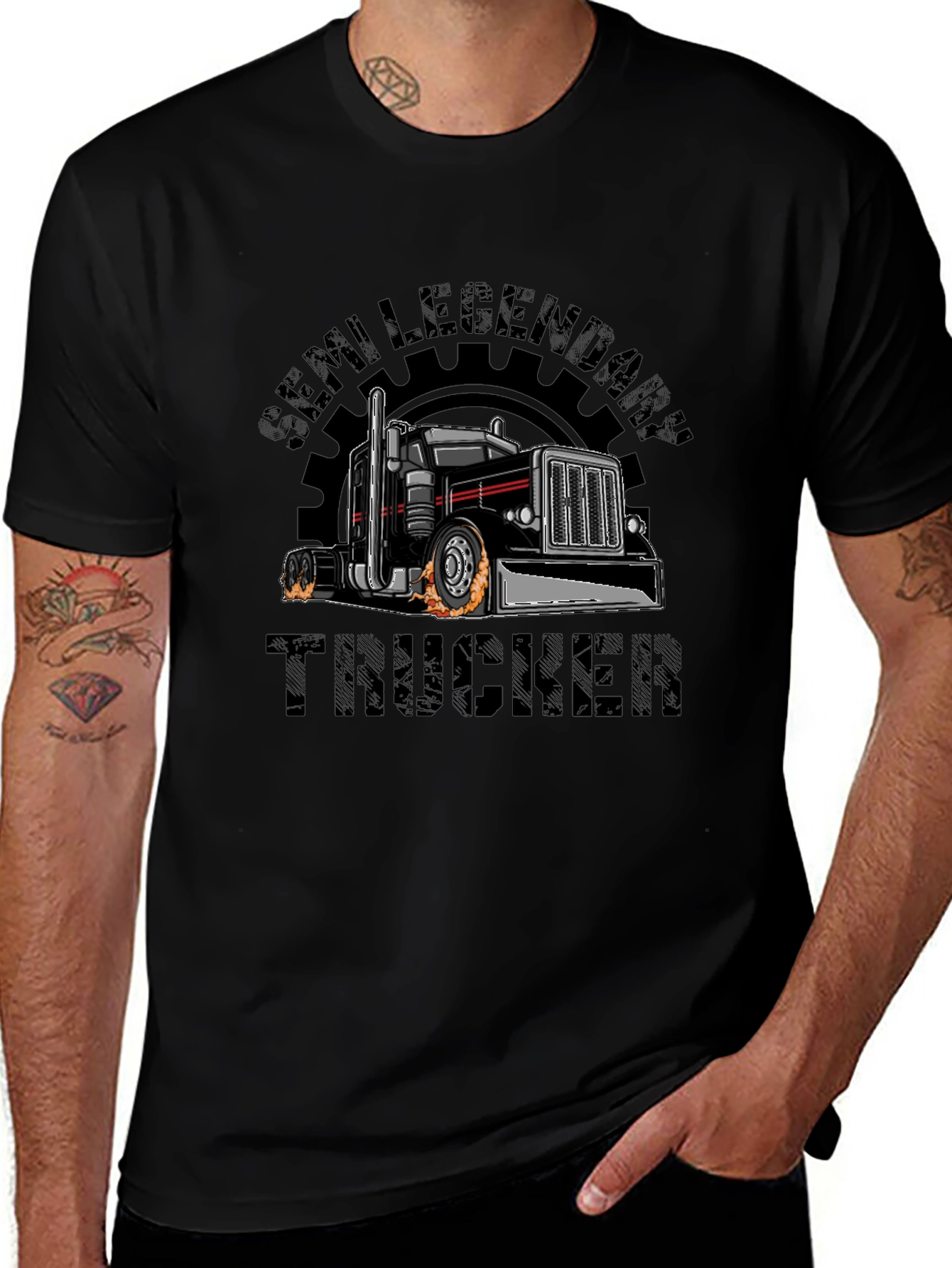 Semi Legendary Trucker Black T-Shirt