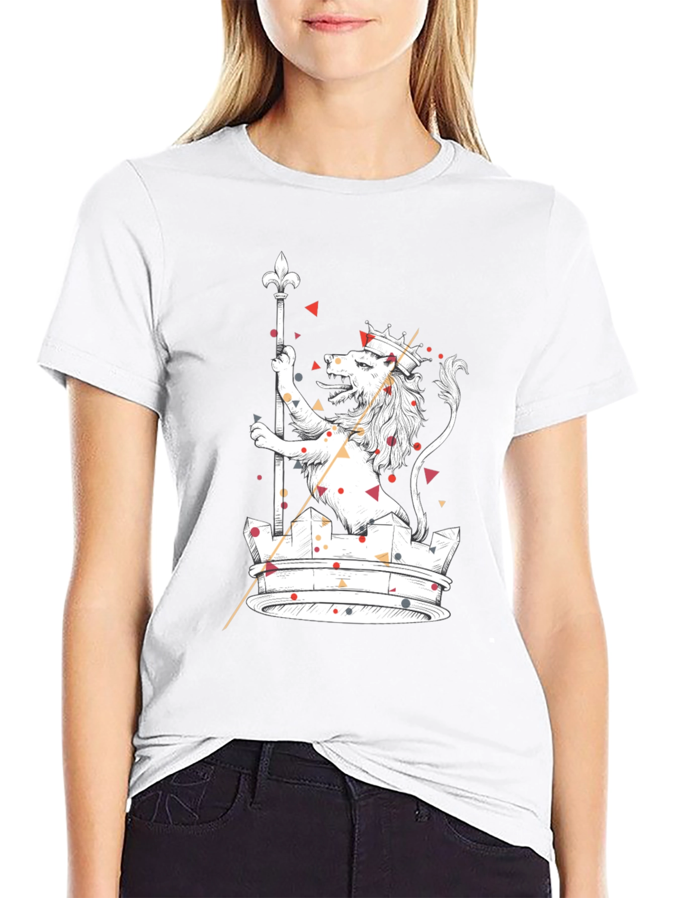 Lion Crown Graphic Tee - Cool Graphic Print