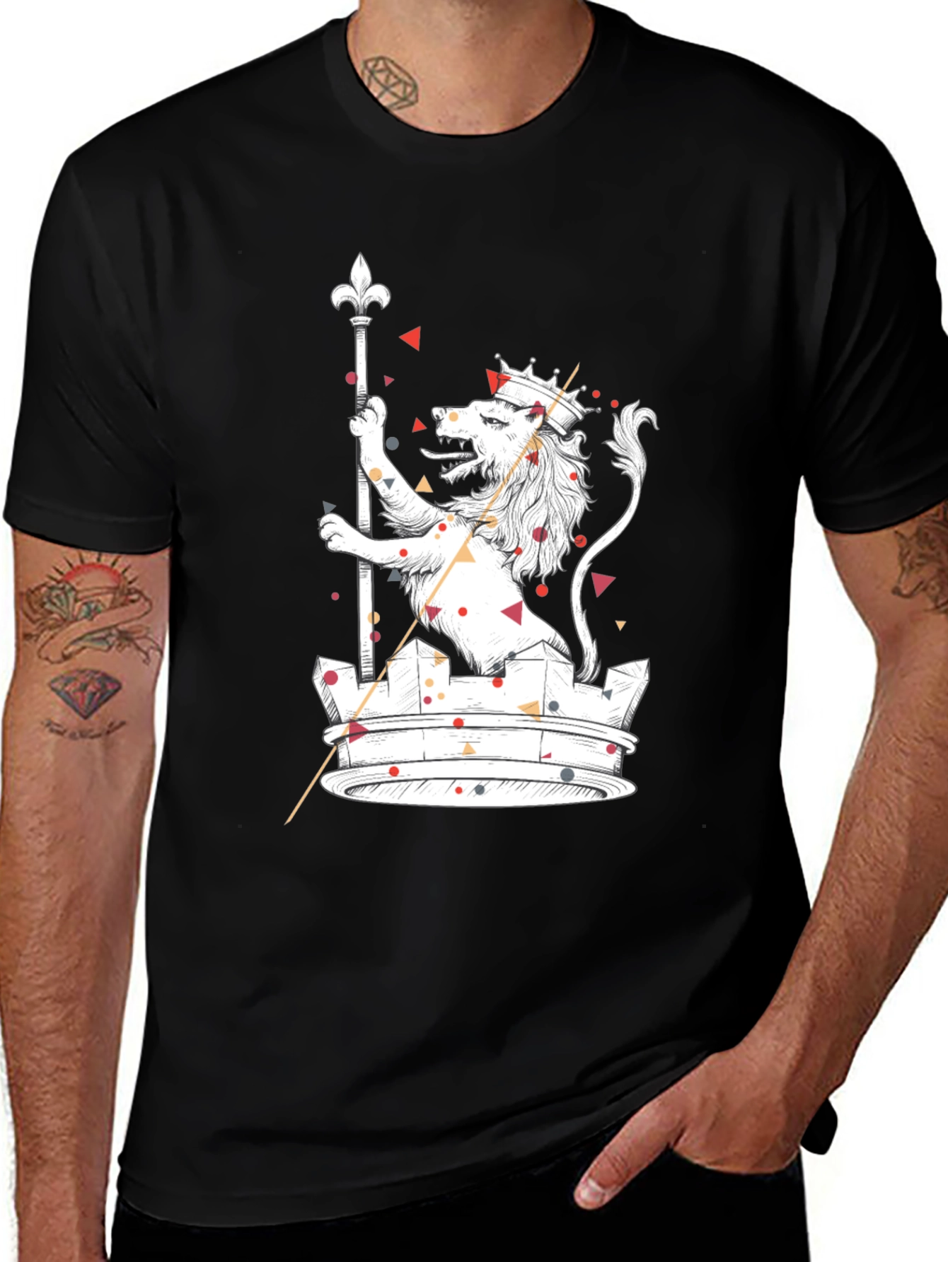Lion Crown Graphic Tee - Cool Graphic Print