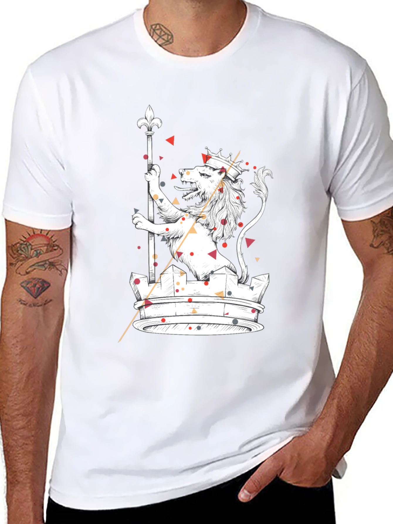 Lion Crown Graphic Tee - Cool Graphic Print