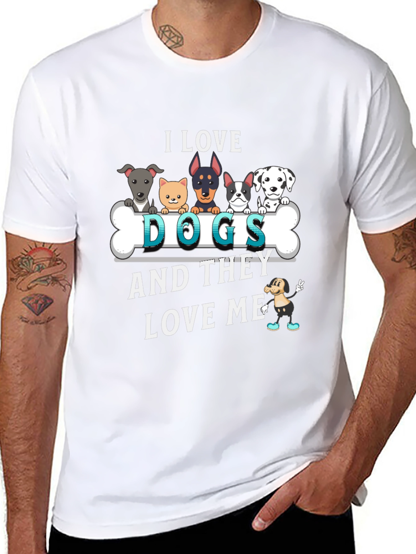 I Love Dogs Graphic Tee