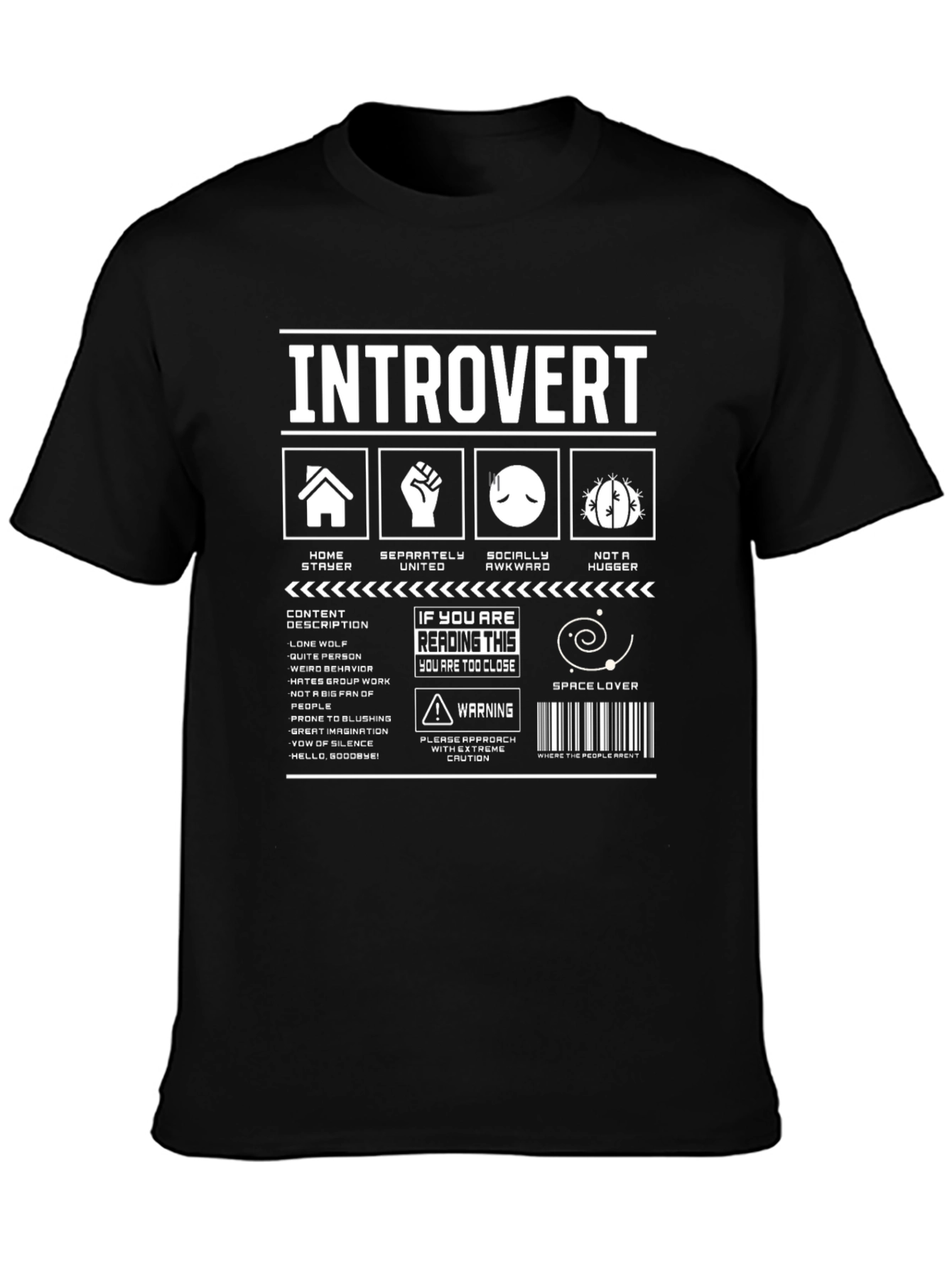 Introvert T-Shirt: Funny Graphic Tee for Quiet People
