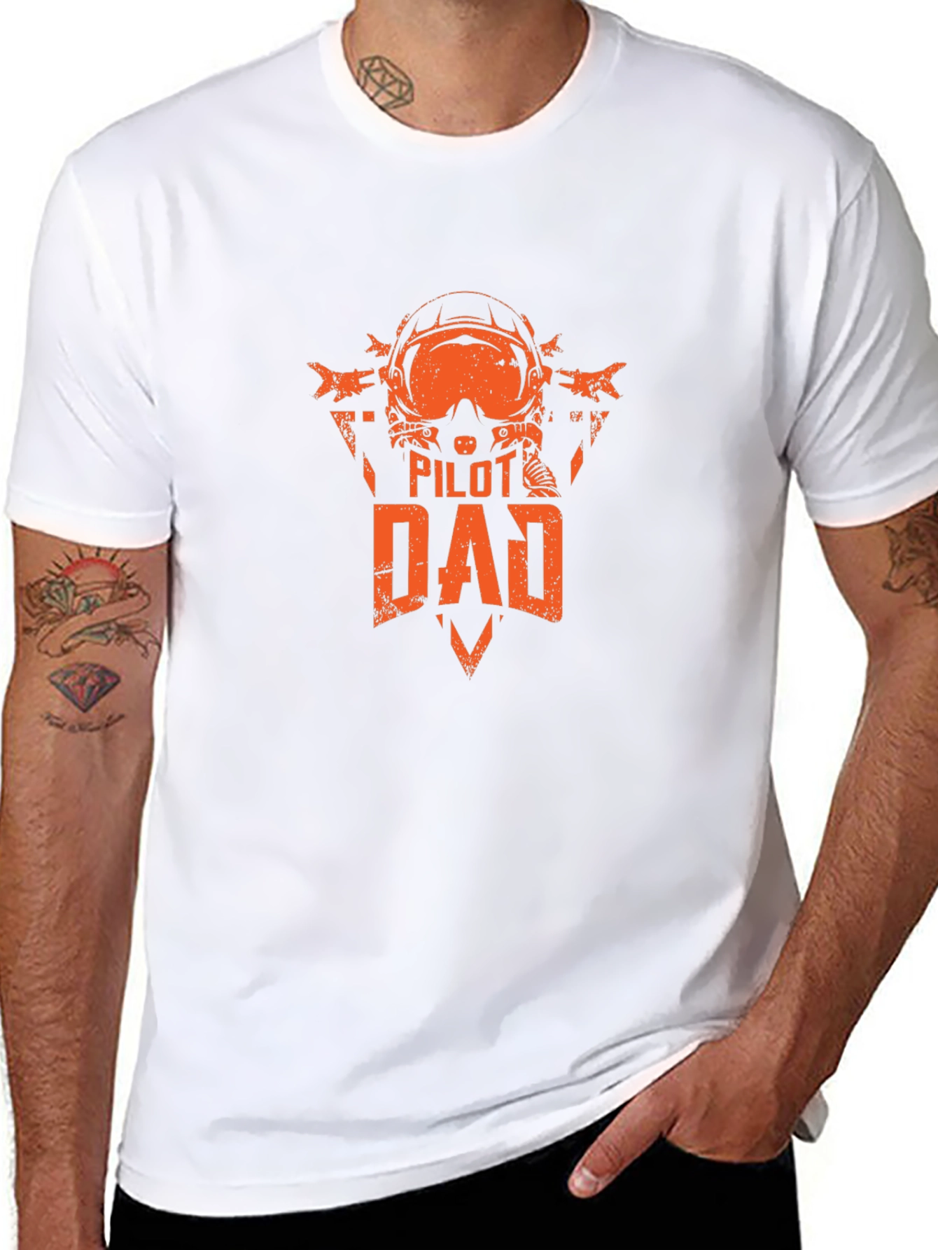 Pilot Dad Graphic T-Shirt - Black