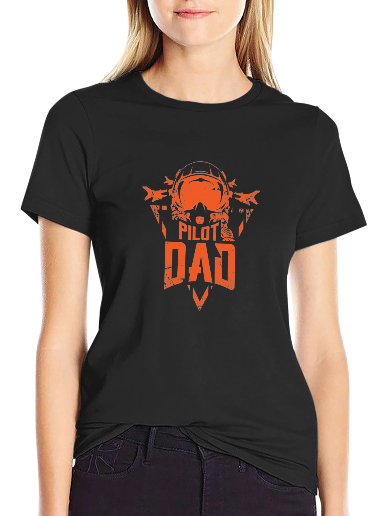 Pilot Dad Graphic T-Shirt - Black