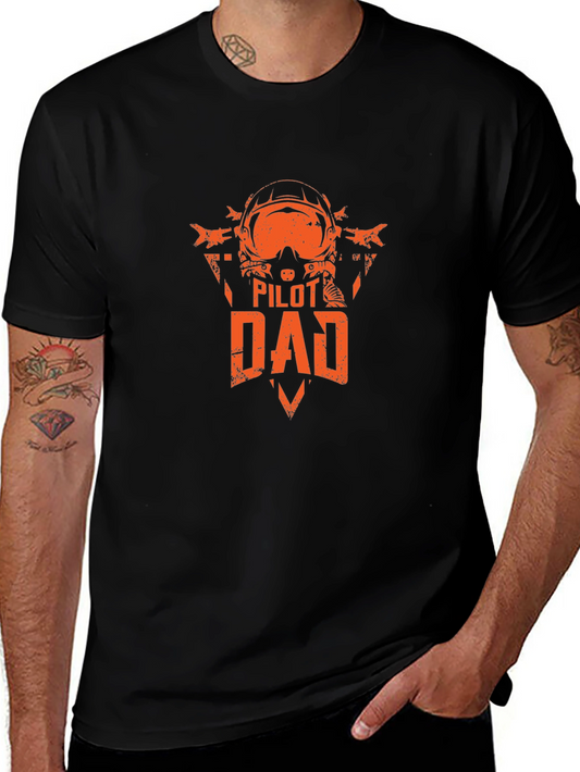 Pilot Dad Graphic T-Shirt - Black