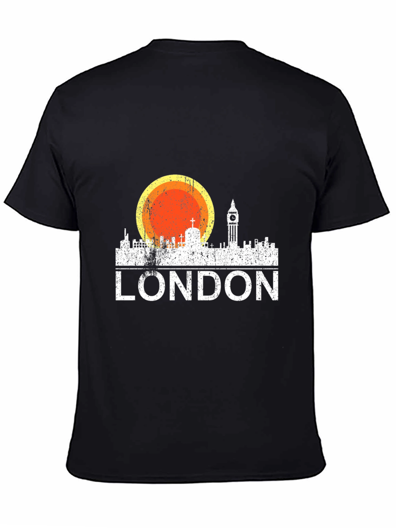 London Skyline Sunset T-Shirt - Black