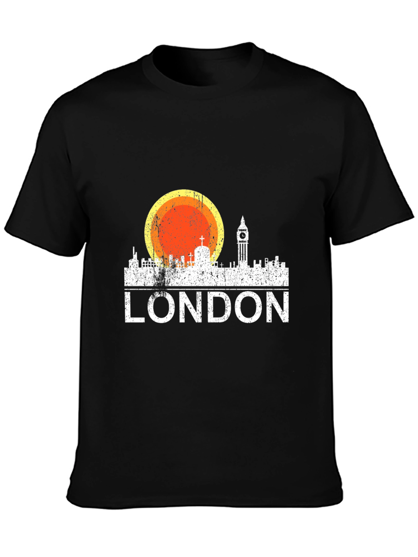 London Skyline Sunset T-Shirt - Black