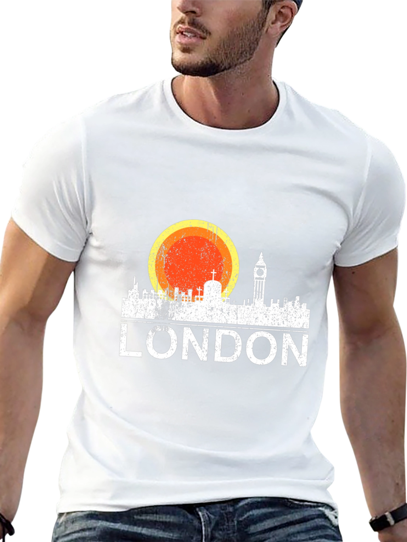 London Skyline Sunset T-Shirt - Black