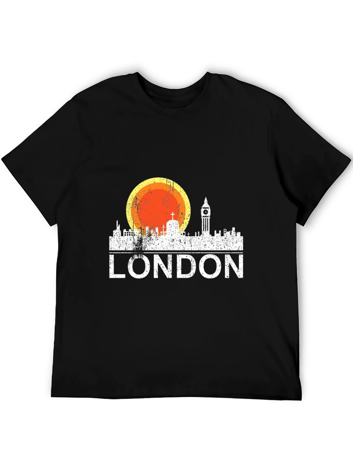 London Skyline Sunset T-Shirt - Black