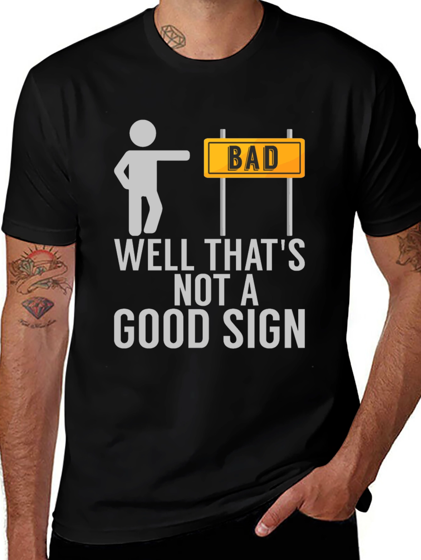 Bad Sign T-Shirt Funny Graphic Tee