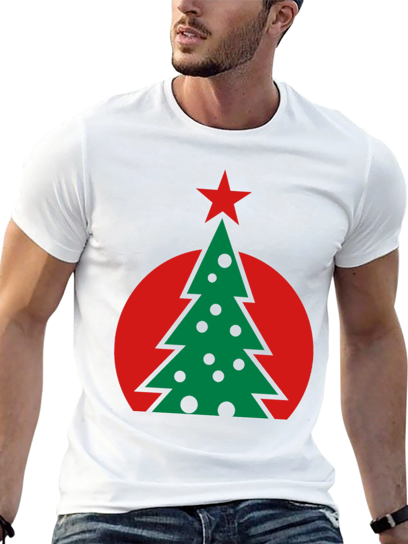 Festive Christmas Tree Graphic Tee - Holiday Style