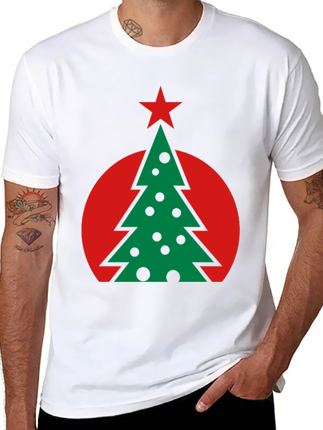Festive Christmas Tree Graphic Tee - Holiday Style