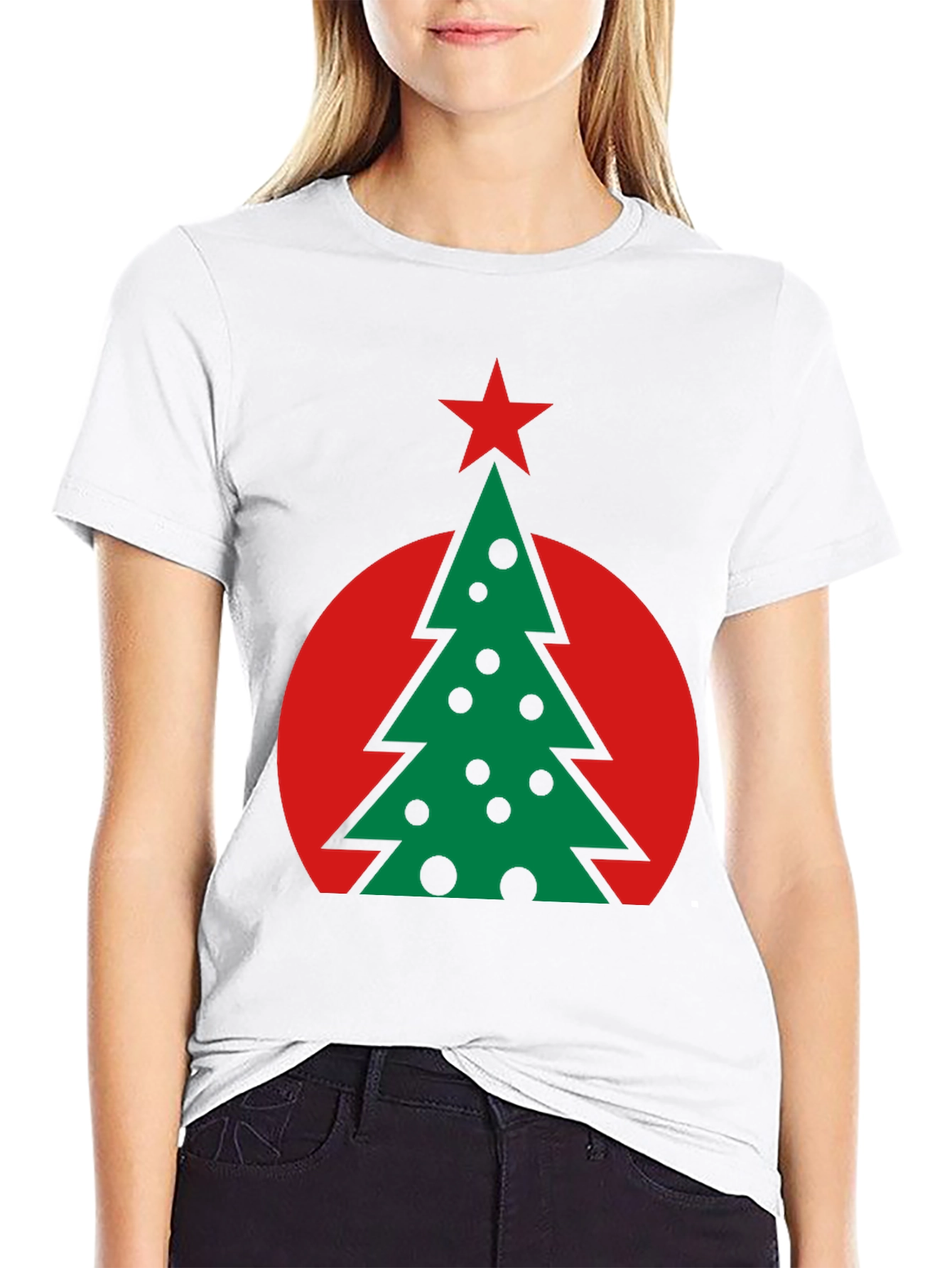 Festive Christmas Tree Graphic Tee - Holiday Style