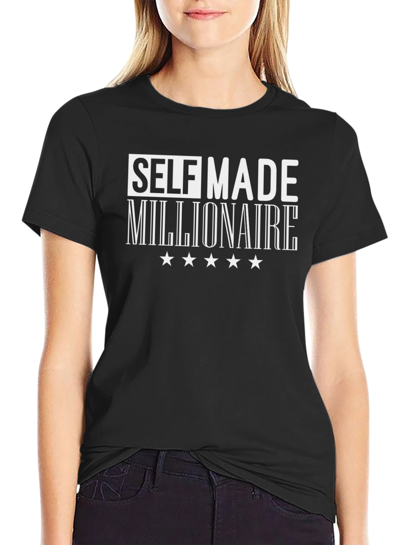 Self Made Millionaire Graphic Tee - Black T-Shirt
