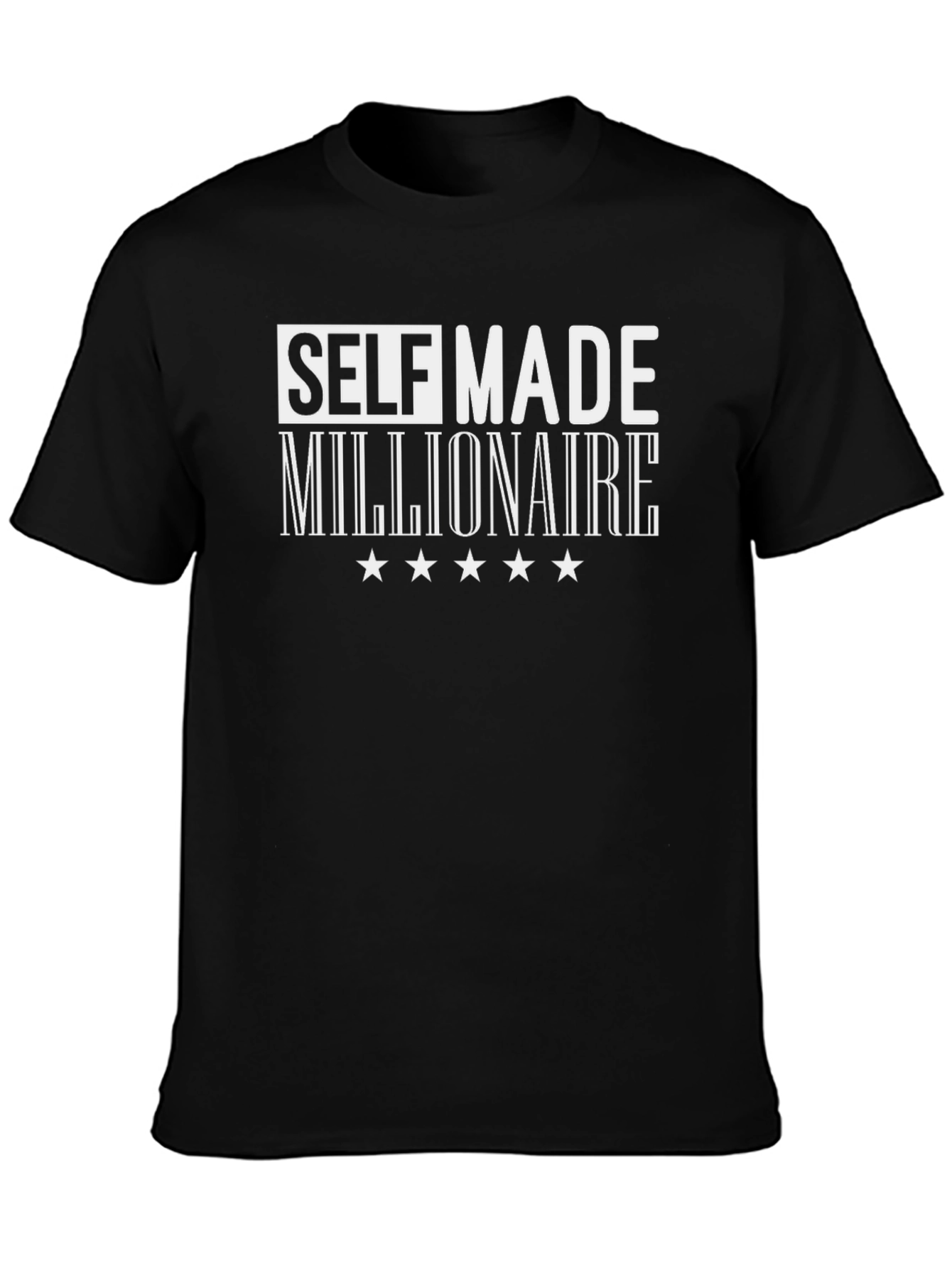 Self Made Millionaire Graphic Tee - Black T-Shirt