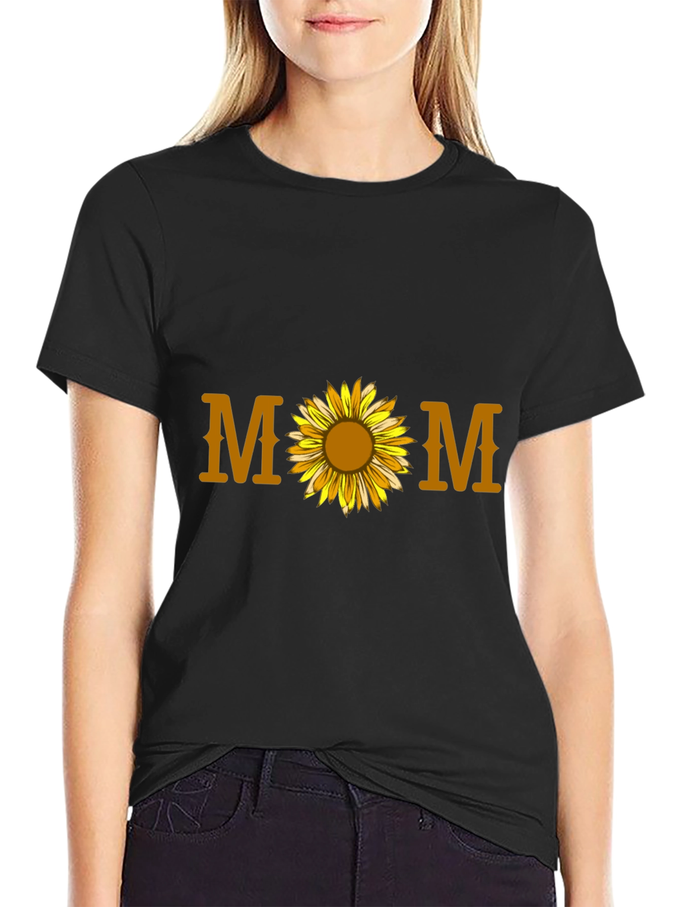 Mom Sunflower Graphic T-Shirt