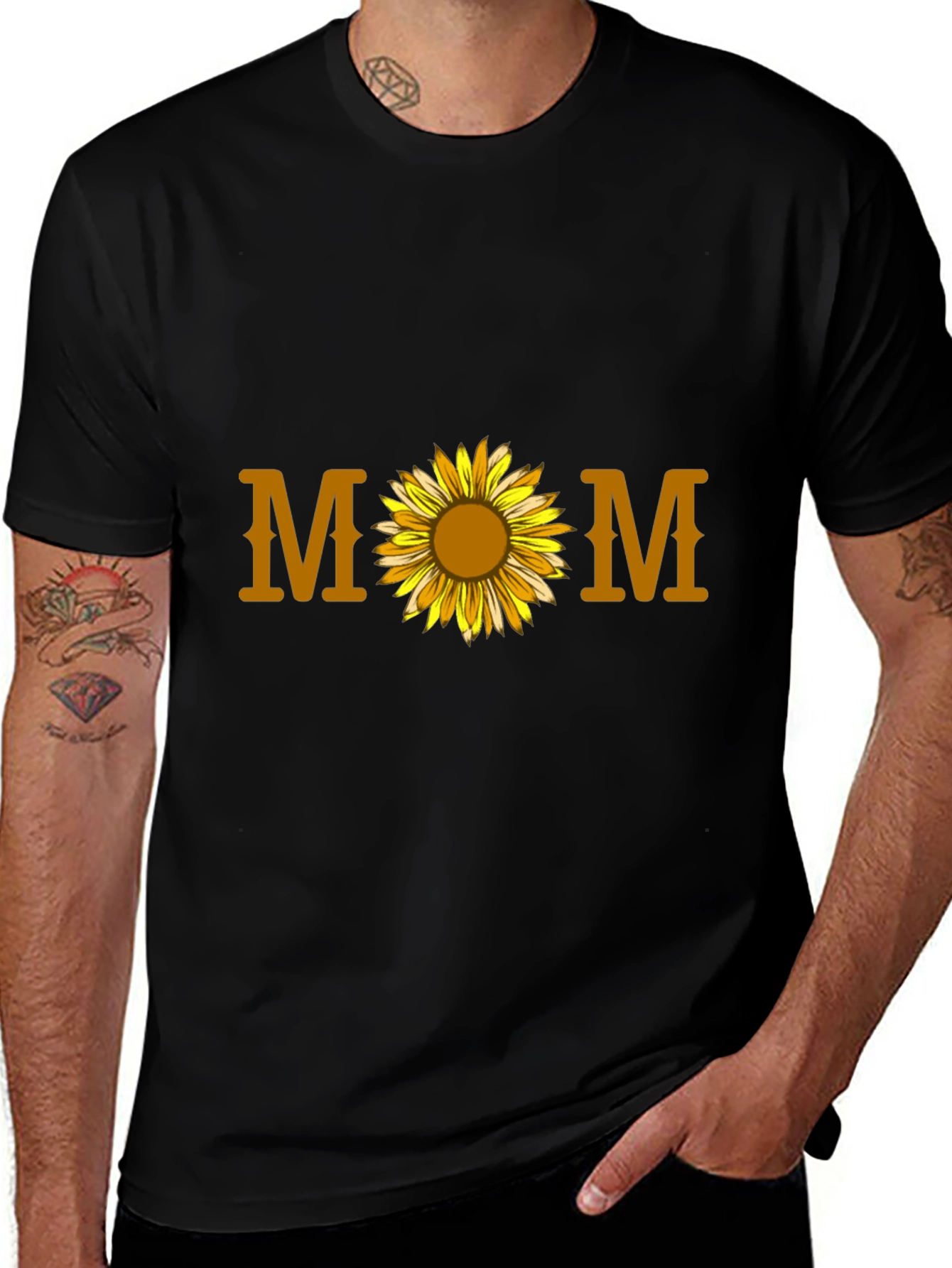 Mom Sunflower Graphic T-Shirt