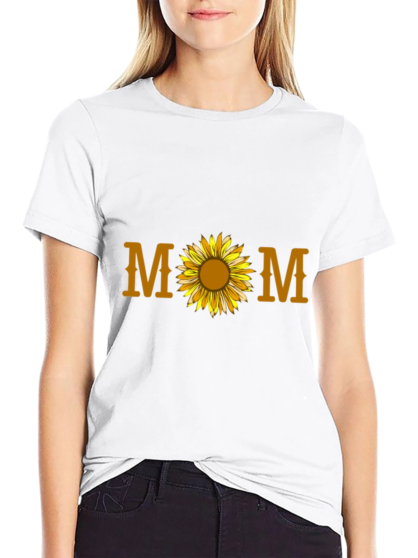 Mom Sunflower Graphic T-Shirt